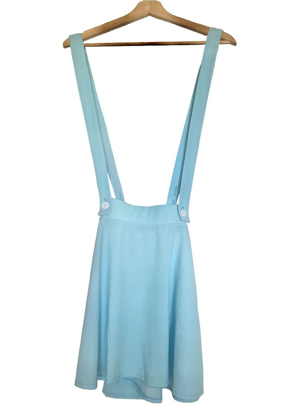 Her Universe Light Blue Suspender Skirt with Pockets